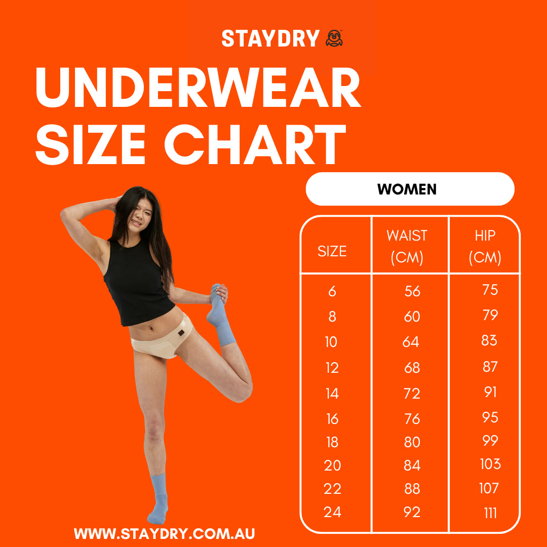Womens Waterproof Hipster Brief Staydry