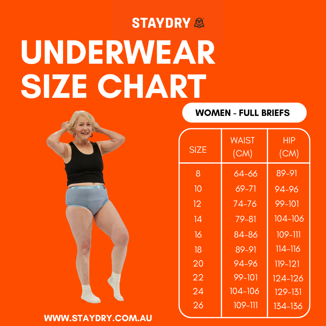 Womens Reusable Full Brief Underwear